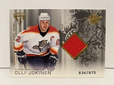 2003-04 Titanium Panthers Hockey Card #157 Olli Jokinen Jersey Card /875 Hockey! - Image 1 of 4