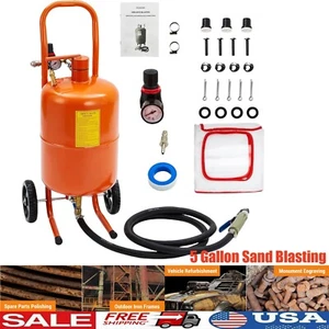 5 Gallon Sand Blasting Stain Removal Machine 60-110Psi Pressure Air Sand Blaster - Picture 1 of 8
