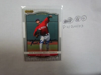 2008 Razor Kyle Lobstein Signed Baseball Card  - Image 1 of 2