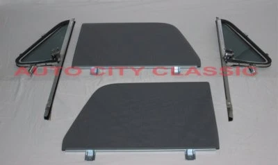 Glass 1964 1965 1966 Chevy GMC Pickup Vents in Post Doors in Channel Smoke Grey - Image 1 of 4
