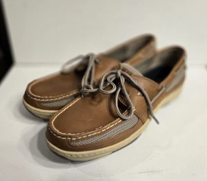 Sperry Top Sider Boat Shoes Mens 11 M Brown Leather Casual Moc Toe Low 0771253 - Picture 1 of 11