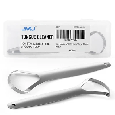 Limpiador raspador de lengua JMU 304 limpiador de lengua de acero inoxidable para adultos 2 piezas Foto 1 de 3