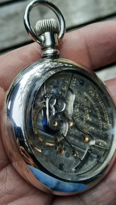 VERY NICE 1907 HAMILTON 940 POCKET WATCH DISPLAY BACK HEAVY GLASS-VIDEO - Image 1 of 4
