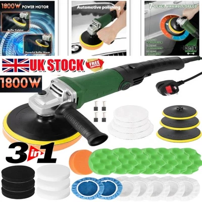 Powerful Electric Car Polisher Sander Buffer Polishing Machine Kit Variabl Speed - Image 1 of 4