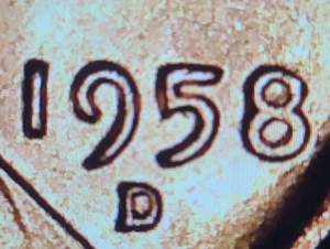 1958D BU Lincoln Wheat Penny Coin DDO Error Coin - Picture 1 of 10