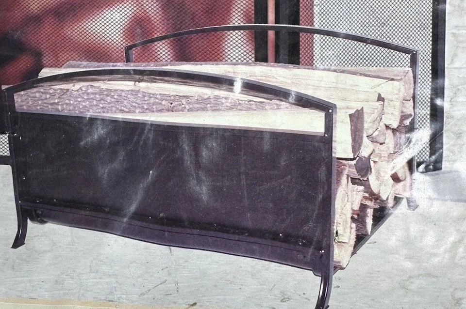 Essential Home Hearthside Chimenea Soporte de troncos negro 15 X 16 X 10 Nuevo Foto 1 de 4