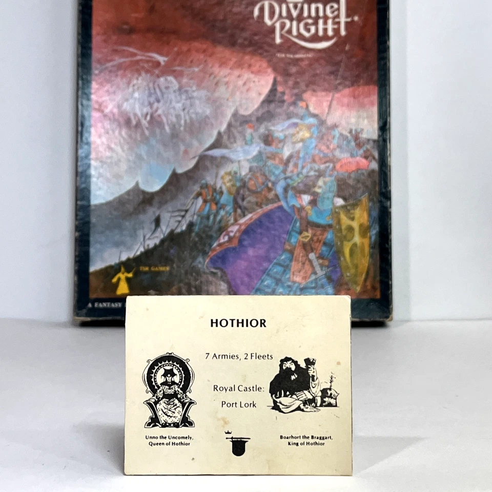 Vintage 1979 TSR - Divine Right "HOTHIOR" Identity Card Replacement Piece ONLY - Image 1 of 4