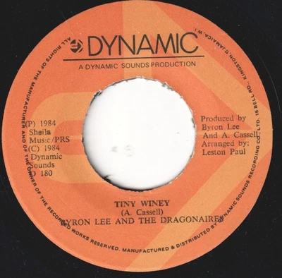 Byron Lee and the Dragonaires Tiny Winey 7" vinyl Jamaica Dynamic Sounds 1984 - Image 1 of 2