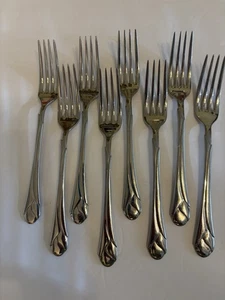 8 SÜSSE ERBSE Mikasa Salatgabeln sehr guter Zustand entworfen von Gerald Patrick - Bild 1 von 9