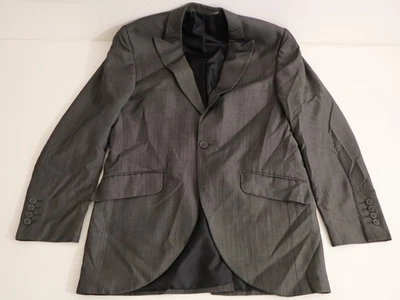 Wool & Silk Mens Grey Wool Silk Blend Single-Breasted Suit Jacket 38in R - Image 1 of 4