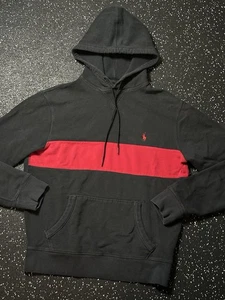 Ralph Lauren Red Line Rugby Hoodie Thermal Hood Inside Small - Picture 1 of 6