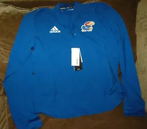 ¡Chaqueta con cremallera 1/4 de los Kansas Jayhawks! Mujer Pequeño NUEVO con Etiquetas Adidas NCAA Baloncesto - Imagen 1 de 2