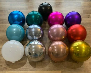 Brandneu 18" Kugelkugel runde Ballons Gold, Rosa, Silber, Blau, Roségold - Bild 1 von 27