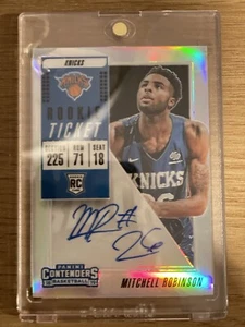 2018-19 Contenders Mitchell Robinson Rookie Auto Panini Silver Prizm Knicks ! - Picture 1 of 5