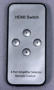 4 Port Amplifier Selector Receiver IR Remote for Monoprice HDMI Switch MHSS0404E - Picture 1 of 4