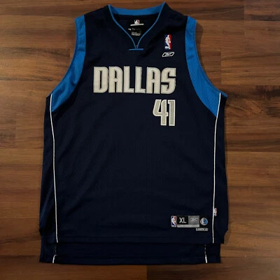 Camiseta deportiva Reebok NBA Dallas Mavericks Mavs Dirk Nowitzki Swingman talla juvenil XL Foto 1 de 4