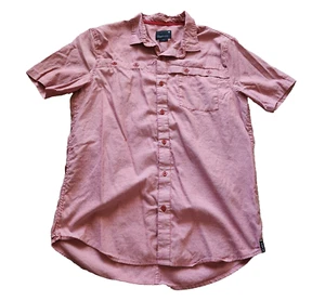 Tavik Button Up Shirt Men's L Pink Lightweight Modern Beach Culture Cotton - Picture 1 of 13