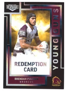 2024 NRL Elite Brendan Piakura #47/150 Young Guns Black Signature Broncos - Picture 1 of 2
