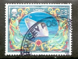 1998 Guernsey Sc #660 - £3 Cruise ship Orillia & fish motif used stamp. Cv$12 - Picture 1 of 1