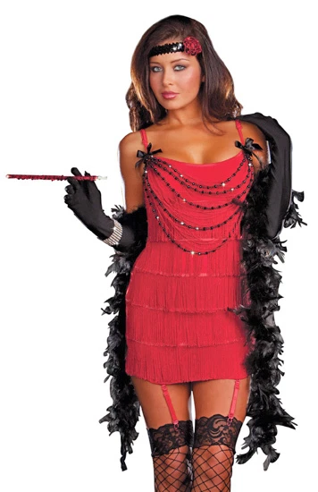 Ruby красный Hot ревущий 20-х Flapper костюм, Dreamgirl 7474, 4 шт., размер S M L XL - Изображение 1 из 1