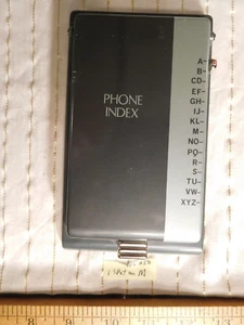 Index téléphone vintage années 70 ~ manuel avec curseur ~ vert foncé et clair métal/plastique - Photo 1 sur 6