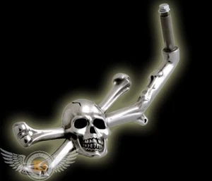 BILD MOTORRÄDER - STÄNDER - MODELL TOTENKOPF "SKULL AND BONES" - Bild 1 von 1