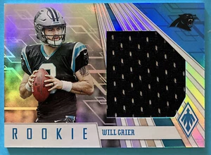 Will Grier 2019 Panini Phoenix RC Jumbo  Patch  /100 Now On Patriots 53 Roster - Picture 1 of 3