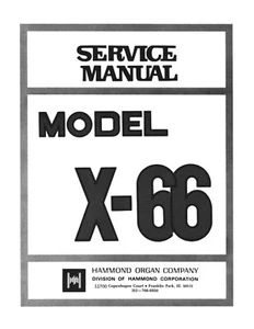 Hammond X66 Technical Service Manual repair - Schematic diagrams Schaltplan X-66 - Picture 1 of 3
