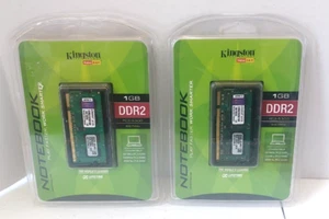 Kingston 1GB PC2-5300 667MHz DDR2 SDRAM Notebook Memory KVR667D2SO1GR (LOT OF 2) - Picture 1 of 2
