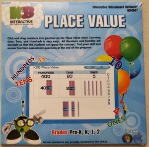 Interactive Whiteboard Software - Place Value K&B KB4547 NEW 2011 for PC & MAC - Picture 1 of 1