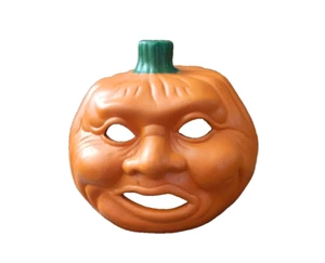 Vintage Halloween Ceramic Pumpkin Jack O Lantern Candle Tea Light Holder 5.5x6" - Picture 1 of 5