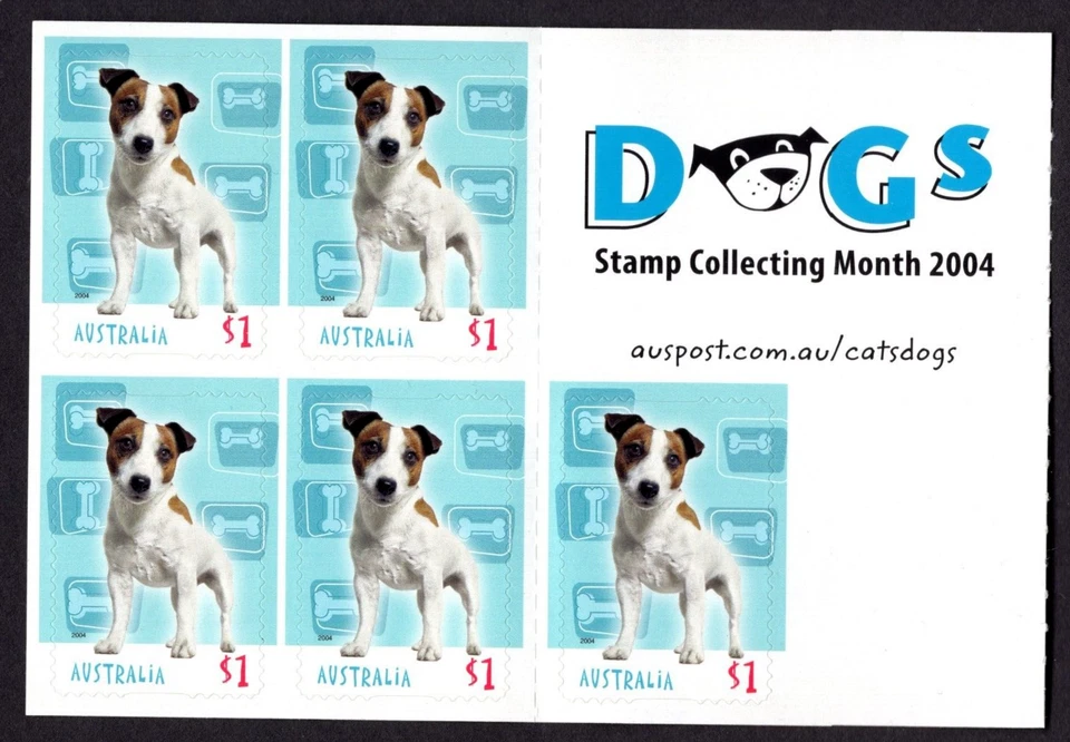 2004 Australia Pets $1 Dog Jack Russell P&S Booklet - Image 1 of 2
