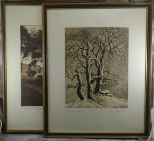 Rathmann Werner 1882 -1950 Paar Radierungen Märkische Kiefern & Und dennoch - Picture 1 of 12