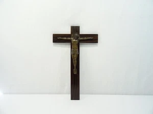 ANCIENNE GRANDE CROIX CRUCIFIX CHRIST SIGNE M C NANTARD BRONZE ART DECO - Imagen 1 de 15