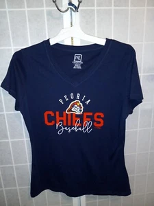 *NEW* MLB - PEORIA CHIEFS BASEBALL ~ Women’s Medium V-neck T-shirt , Illinois - Picture 1 of 4