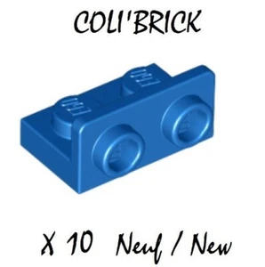 Lego 99780 - 10x Bracket 1x2 - 1x2 inverted - Bleu / Blue - New Neuf - Foto 1 di 1