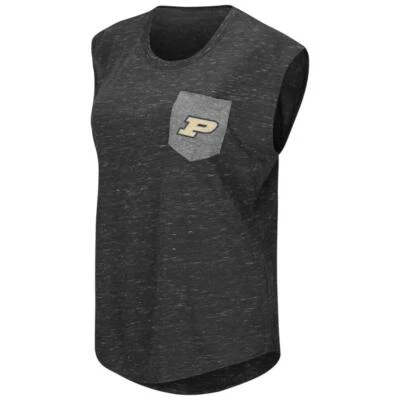 Purdue University Ladies Pocket Tee Heathered Vintage T-Shirt - Image 1 of 4