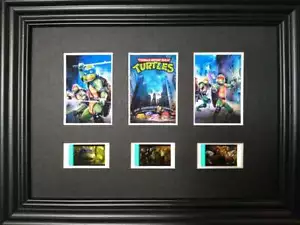 TEENAGE MUTANT NINJA TURTLES Framed Trio Movie Film Cell Memorabilia - Picture 1 of 1