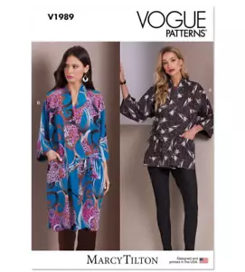 Vogue Sewing Pattern 1989 Misses 4-26 Easy Kimono Style Jackets in 2 Lengths - Picture 1 of 9