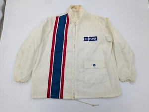 Vintage Ford Kids Youth Boys Small Jacket Blue Cars M Anton Racing Stripes - Picture 1 of 18