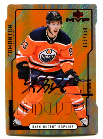 2020-21 UD MVP Colors & Contours Gold Ryan Nugent-Hopkins #82 Edm Oilers 023/250 - Image 1 of 1