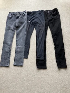 THREE PAIRS OF JEANS & LEGGINGS AGE 11-12YRS - Picture 1 of 6