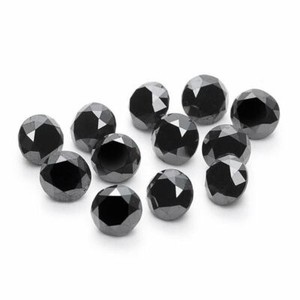 95% OFF Brilliant Black Moissanite Diamond Round Cut 2 MM to 4 MM for jewelry