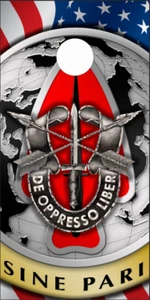 Green Berets LAMINIERT Cornhole Wrap Tasche Werfen Haut Aufkleber - Bild 1 von 1