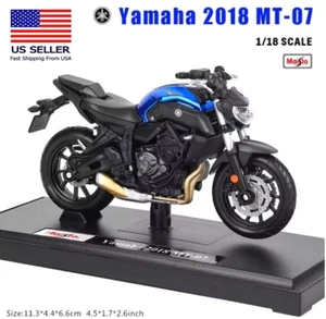 MOTO NAKED YAMAHA MT-07 (FZ-07) NUOVA 1:18 REPLICA MAISTO MODELLO MOTO REGALO - Foto 1 di 5