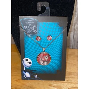 Disney Nightmare Before Christmas Jack Skellington Necklace Earring Set Jewelry - Picture 1 of 2