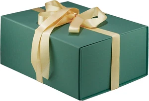 Green Gift Box,9" X 7" X 4" Gift Box with Lids for Presents Magnetic Closure for - Picture 1 of 11