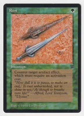 Signed Rust Proof LP Legends Artist Liz Danforth 1994 WOTC MTG Magic AP Vintage! - Image 1 of 2