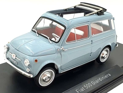 Norev 1/18 Scale Diecast 187726 - Fiat 500 Giardiniera 1964 Cenere Blue - Image 1 of 4