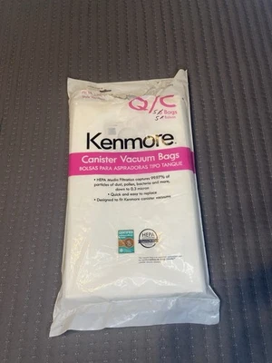 New! 5 Pk Kenmore Type Q/C HEPA Vacuum Bags Style 20-50410 (Opened Package) - Image 1 of 4